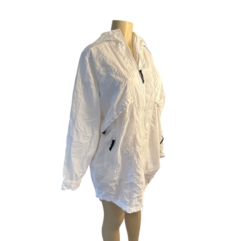 Women S Allyson Felix Athleta Legend Novelty White Zip Windbreaker Jacket Coat